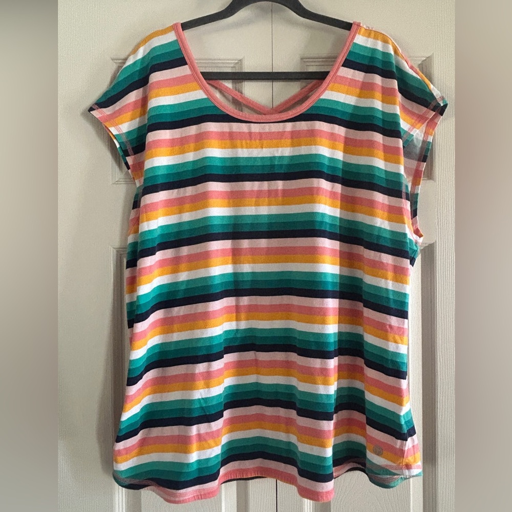 Talbots Shirt Size 3X Multicolor Stripe Sleeveless top T By Talbots Activewear